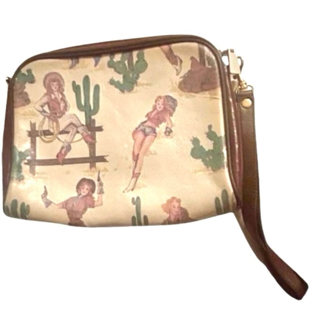 VINTAGE Chaylor Fenneli Australian Leather Western Pin-Up Cowgirl Retro Bag